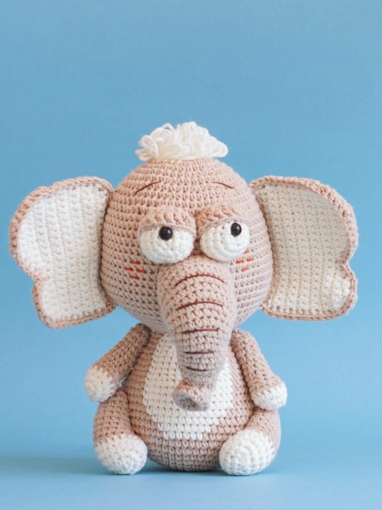 jumbo the elephant Cute and Easy Crochet Animals Pattern For Beginners With Step-by-Step Instructions