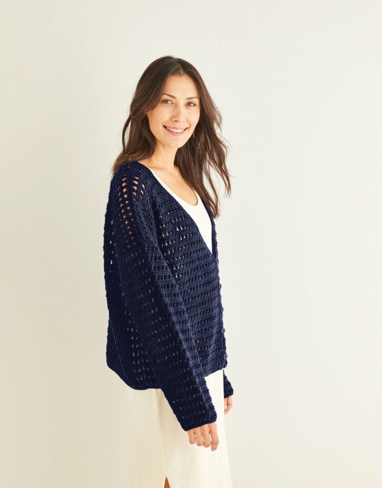 FREE PATTERN Crochet Greek Mesh Cardigan