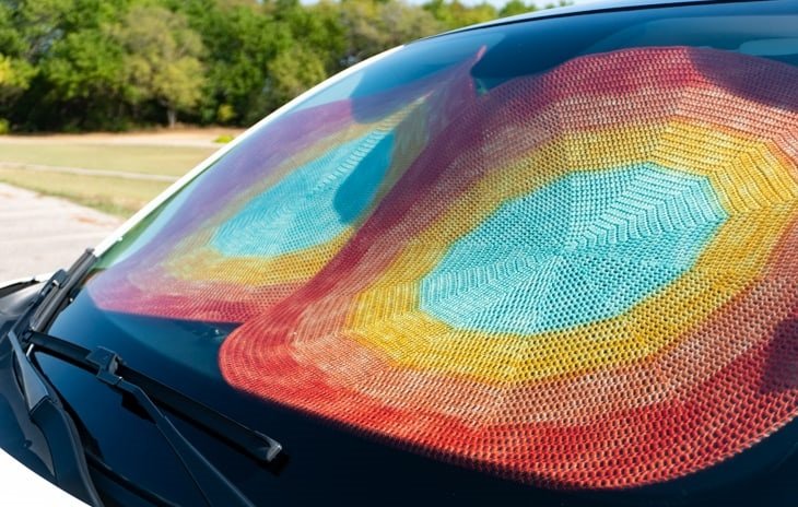 Crochet Folding Car Sun Shade FREE PATTERN