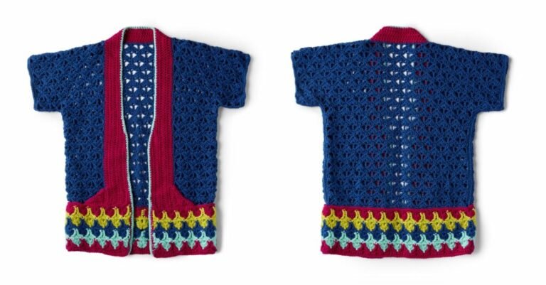 FREE PATTERN Crocheted Bohemian Cardigan