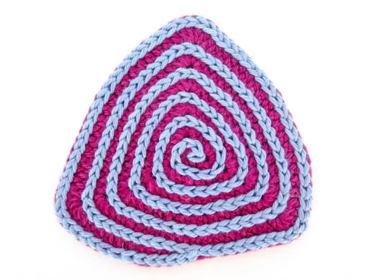 Triangular Crochet Coaster Pattern