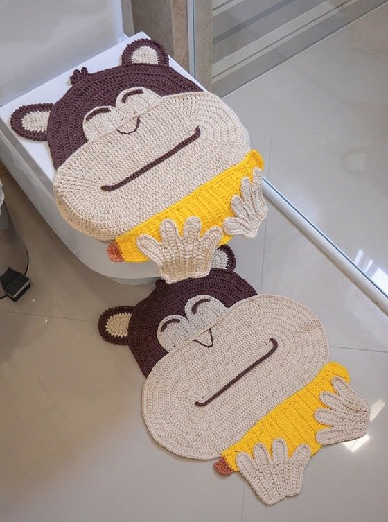 FREE PATTERN Crochet Happy Monkey Kids Bath Kit