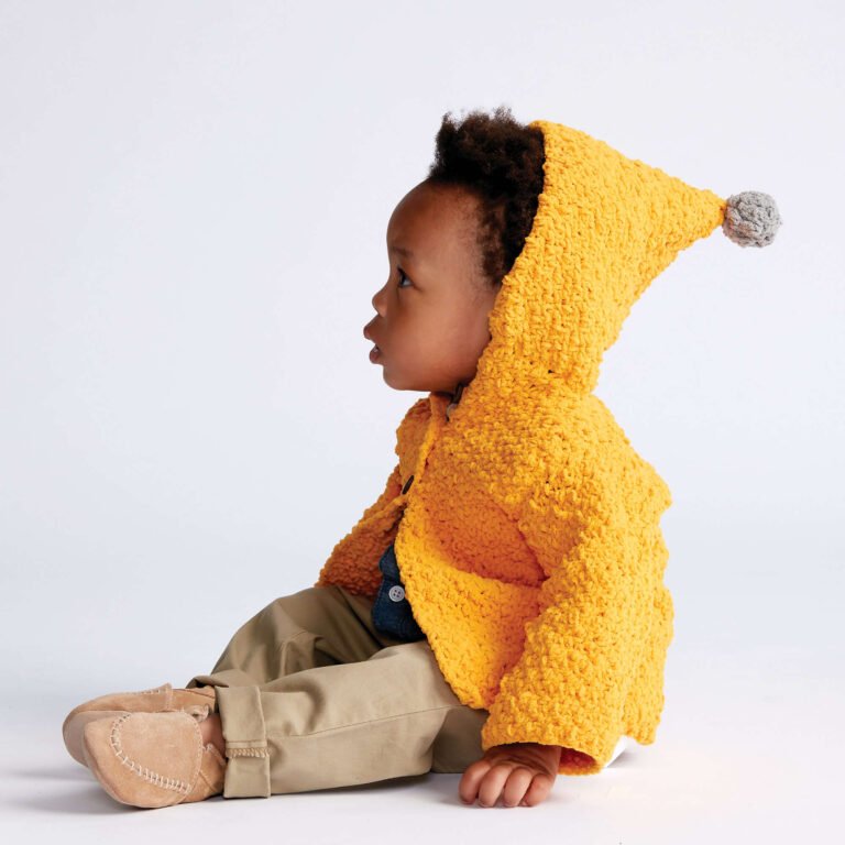 Pine Cardigan for Baby to Crochet FREE PATTERN