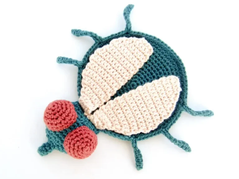 Crochet Amigurumi Coasters in the Shape of a Fly