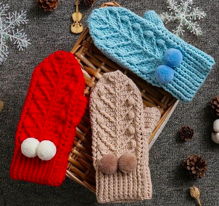 “How to make crochet mittens with free pattern