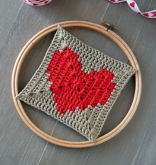 Granny Solid Crochet Heart FREE PATTERN