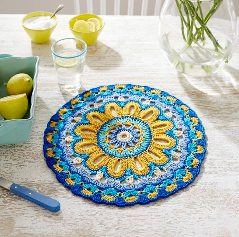 Mandala Blues in Crochet FREE PATTERN