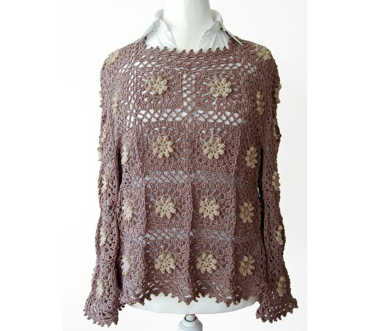 Tunic Nueva Flor in Crochet FREE PATTERN