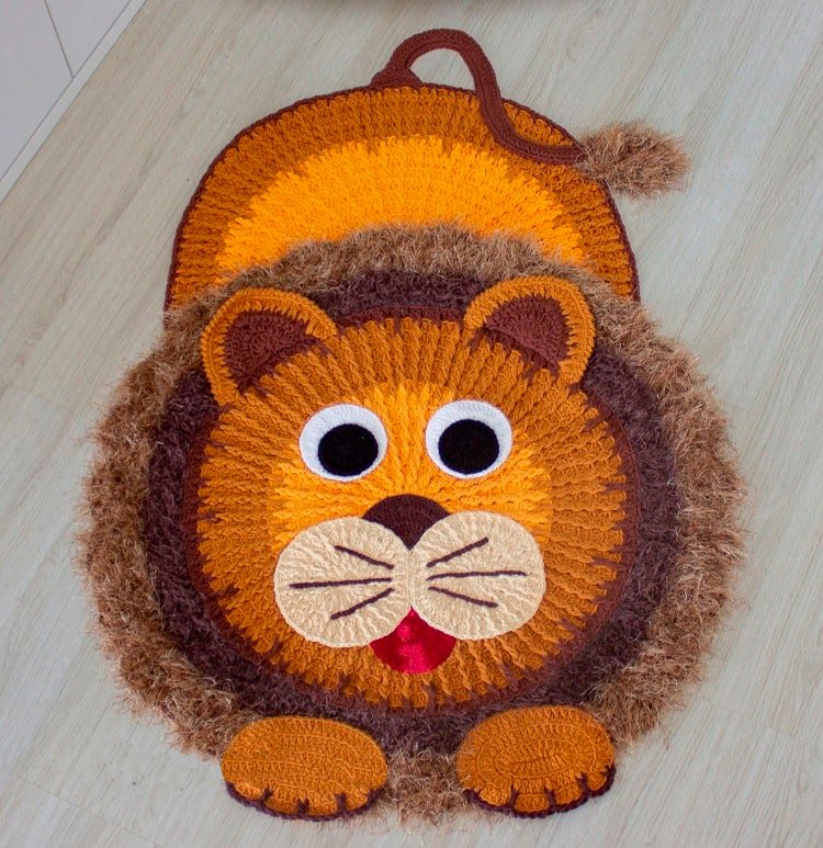 Crochet Playful Lion Rug FREE PATTERN