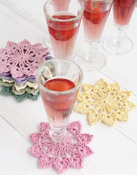 Beautiful Crochet Flower Coasters FREE PATTERN