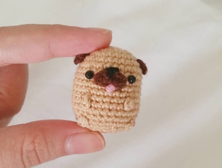 Little Potato Pug Keychain Amigurumi FREE PATTERN