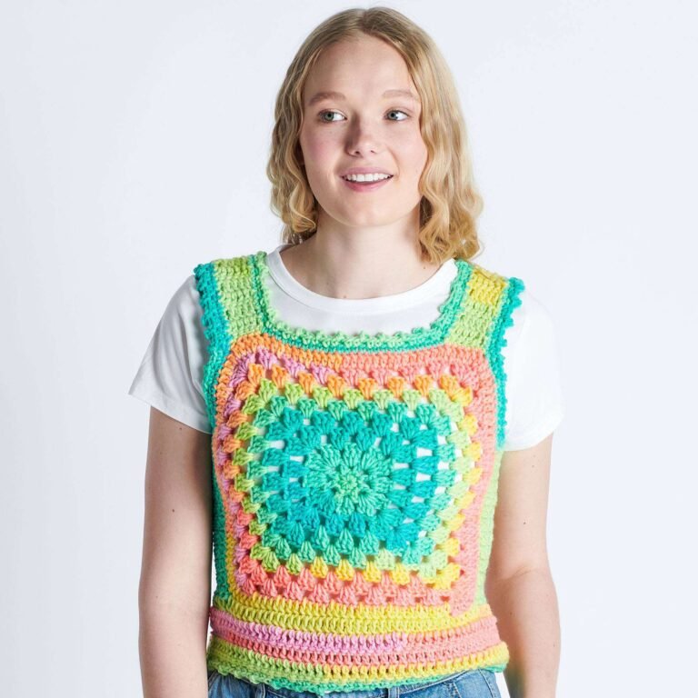 Granny Retro Pop Top in Crochet FREE PATTERN