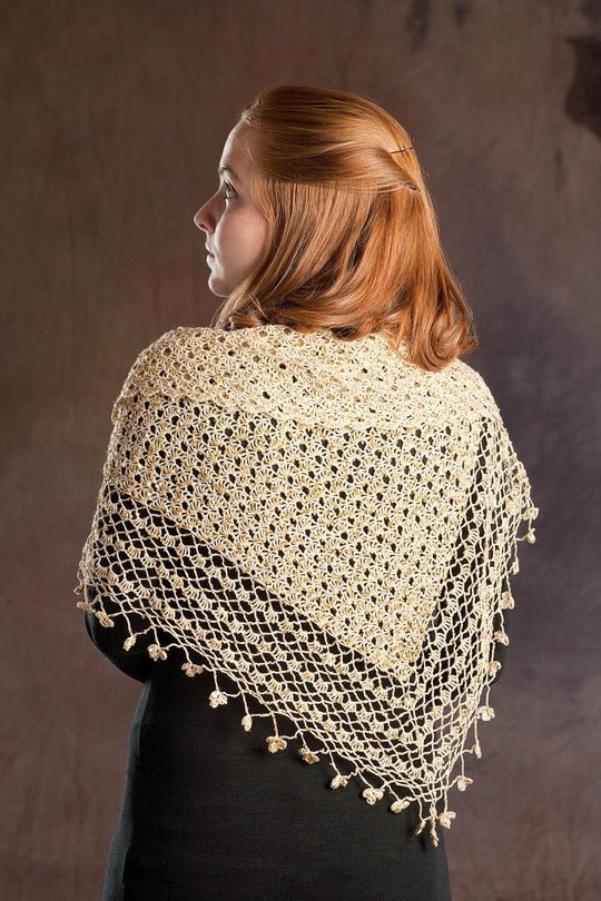 FREE PATTERN Crochet Golden Fans Shawl