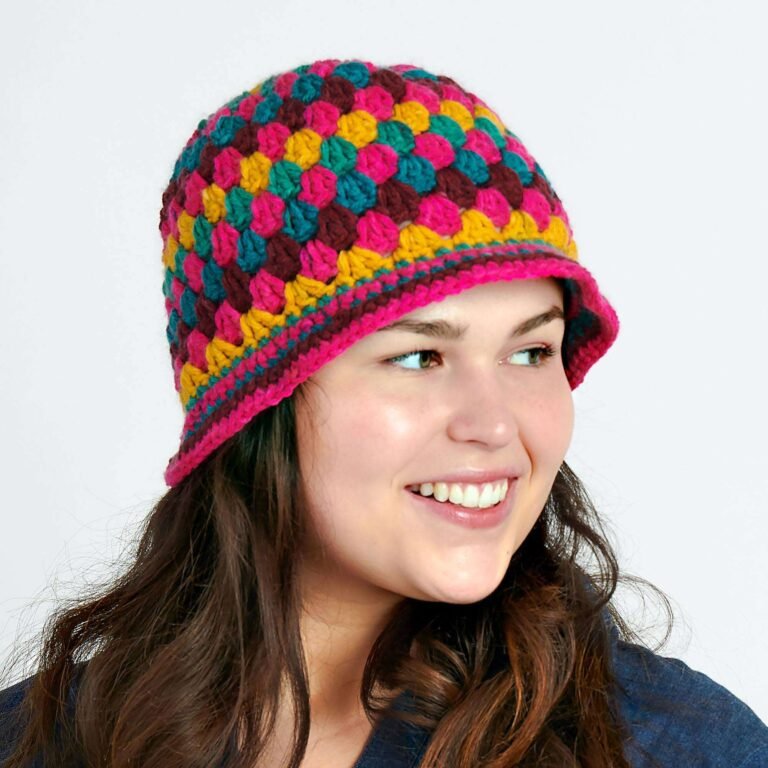 Colored Matice Crochet Hat FREE PATTERN