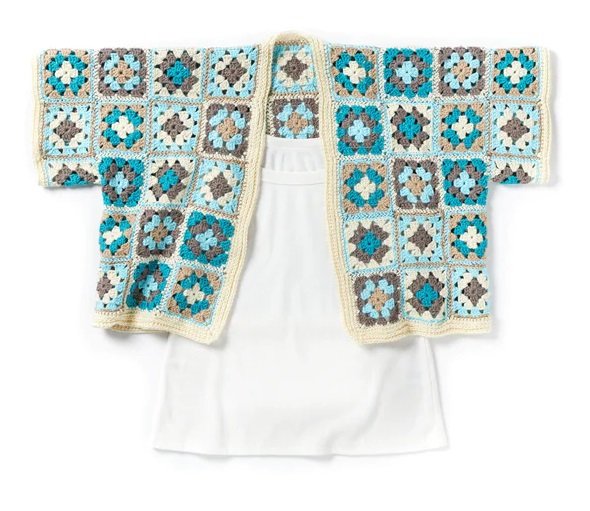 Mini Grannys Crochet Cardigan FREE PATTERN