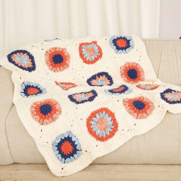 Diana Blanket with Crochet Motifs FREE PATTERN