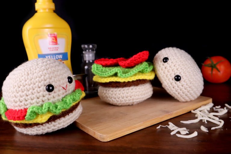 Stackable Hamburger Toy Amigurumi FREE PATTERN