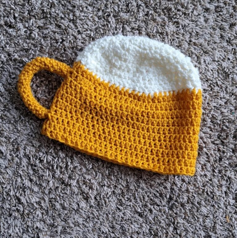 Crochet Beer Hat with Design FREE PATTERN