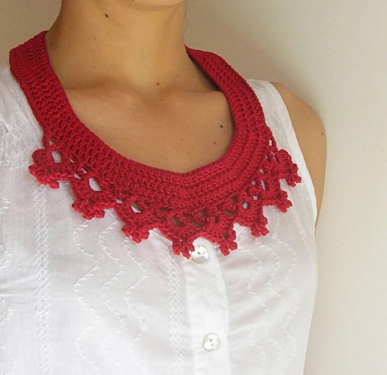 Vermilion Crochet Necklace FREE PATTERN