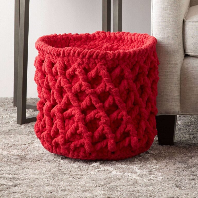 Crochet Net Style Basket FREE PATTERN