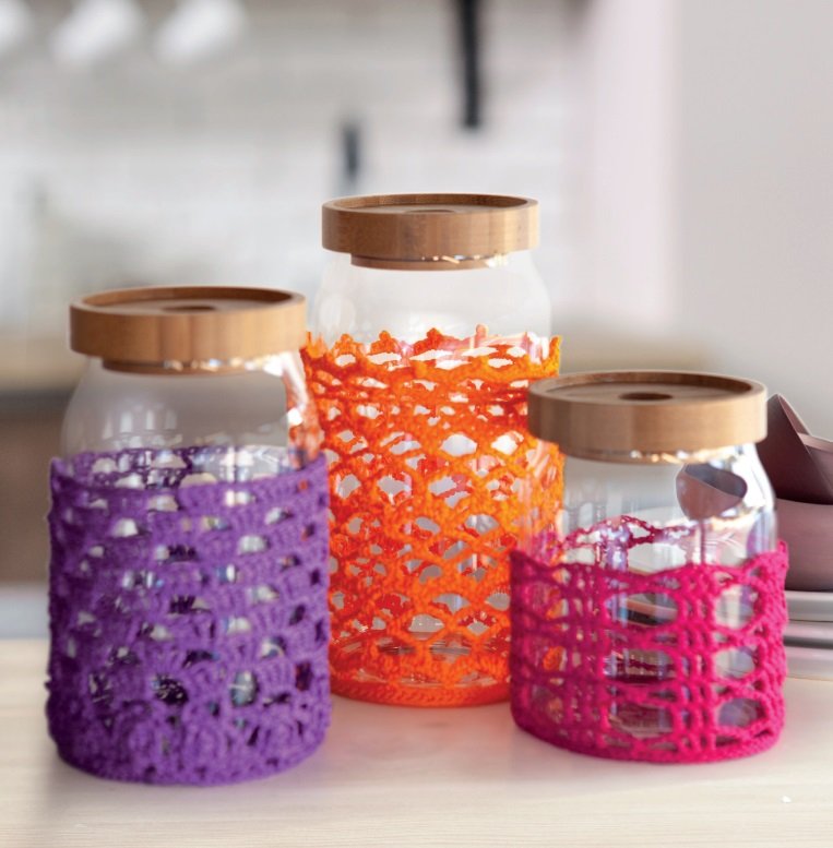 Montpellier Covers for Recycling Crochet Jars FREE PATTERN