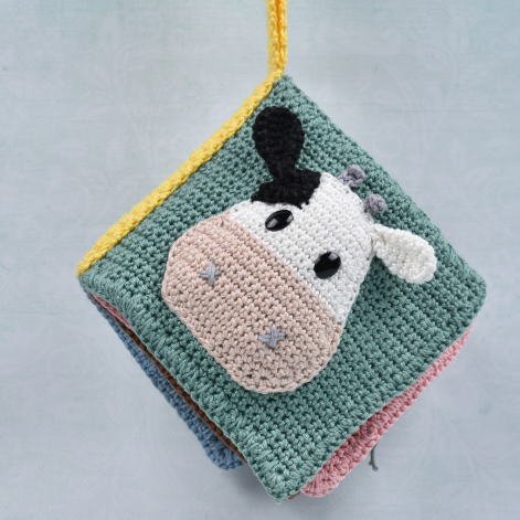 Toy Book with Farm Animals Free Crochet Pattern